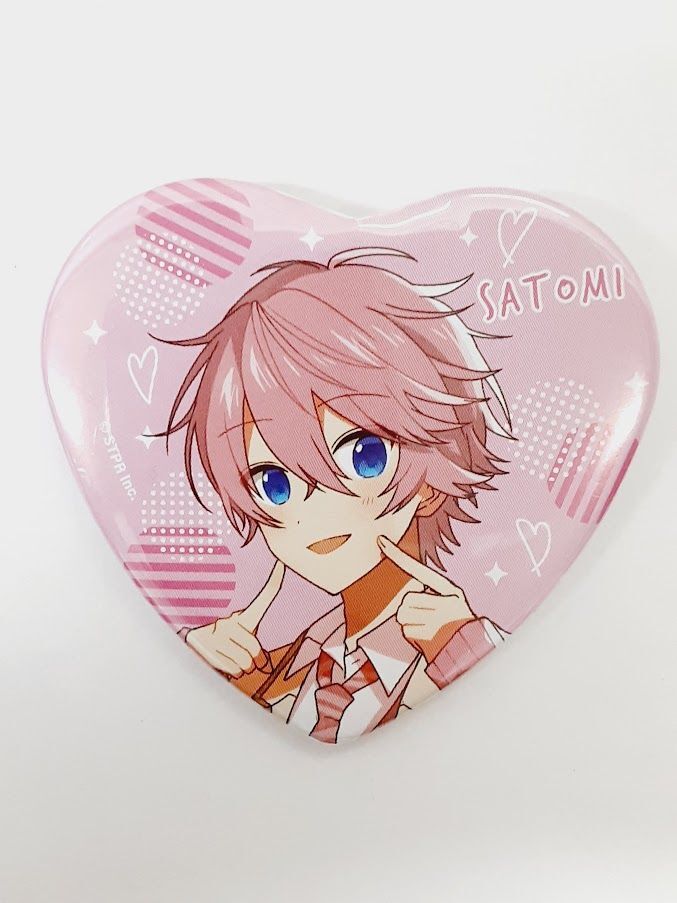 すとぷり　ジェル　缶バッチ　いちご文化祭　ハートの缶バッチ すとぷり 夏の苺文化祭 すとまじ ハート缶バッジ ジェルくん