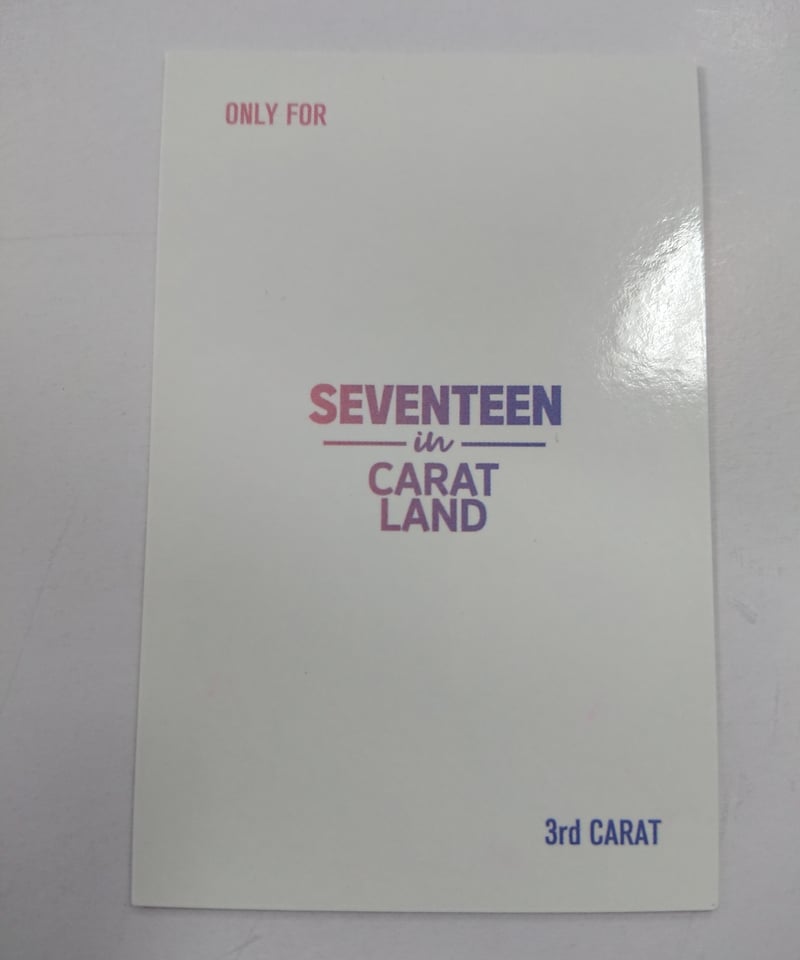 美品 SEVENTEEN CARAT ZONE カラットゾーン3期 トレカ ウジ•即購入可能