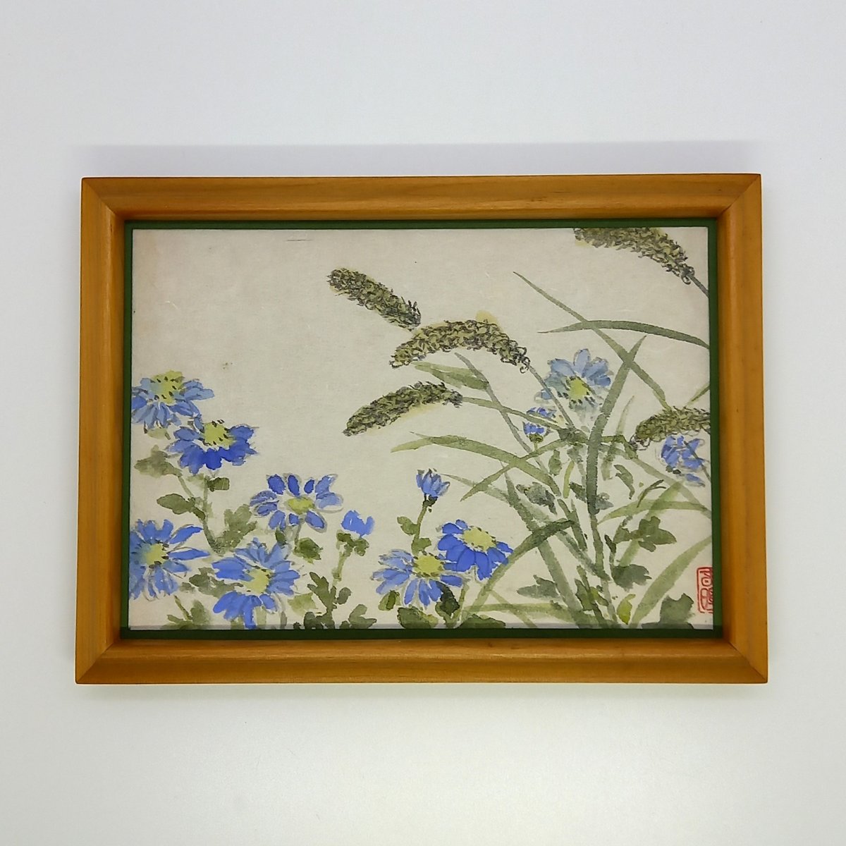 壁飾り 額絵一色春暉 2種「竹に雀」「都忘れ」 170-230-22