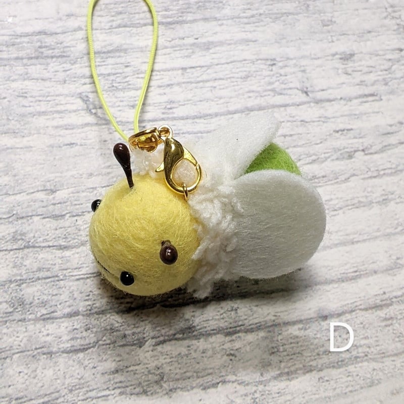 カラフル ミツバチくんストラップ | nanairo heart gallery