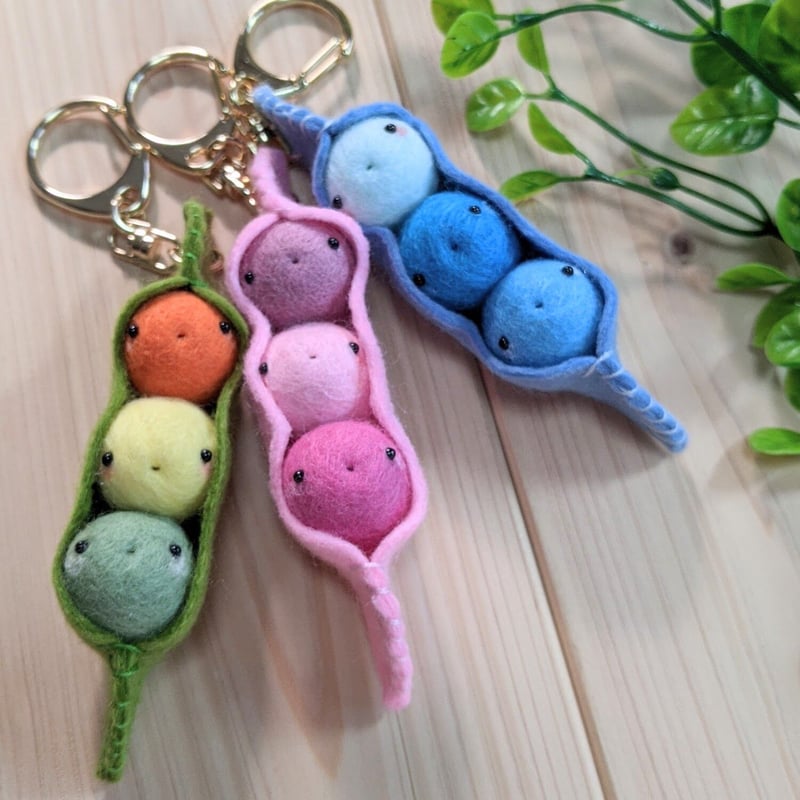 お豆のキーホルダー | nanairo heart gallery