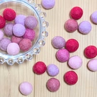 フェルトボール　ピンクミックス　（15ミリ）【25玉セット】