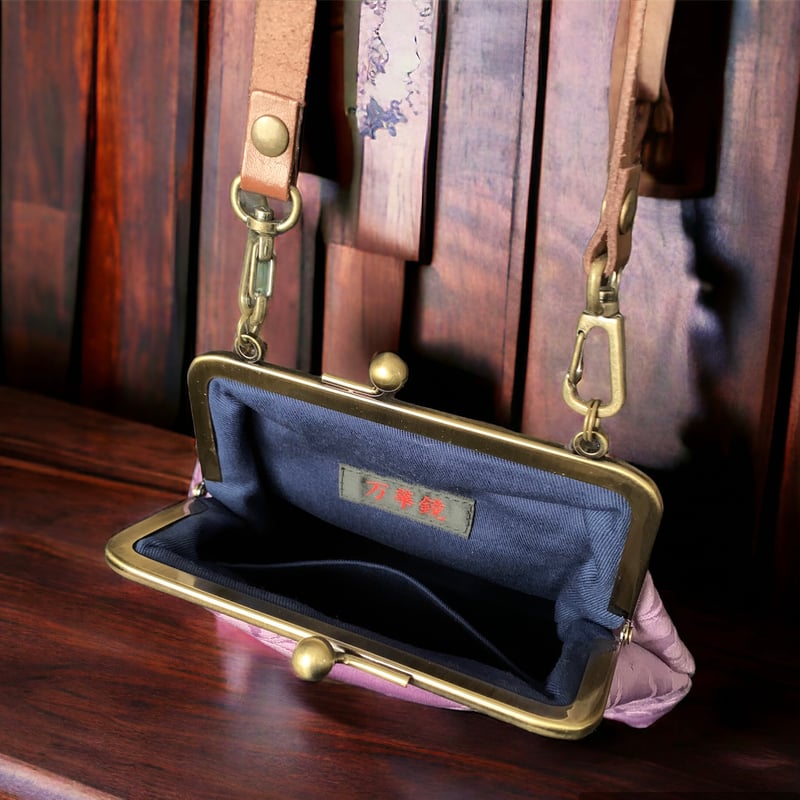 がま口バッグ＜西陣帯＆本革ショルダー＞ショルダー＆クラッチ