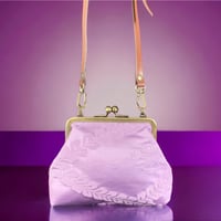 西陣帯 がま口クラッチバッグ＆本革ショルダー | 帯アートバッグの万華鏡®