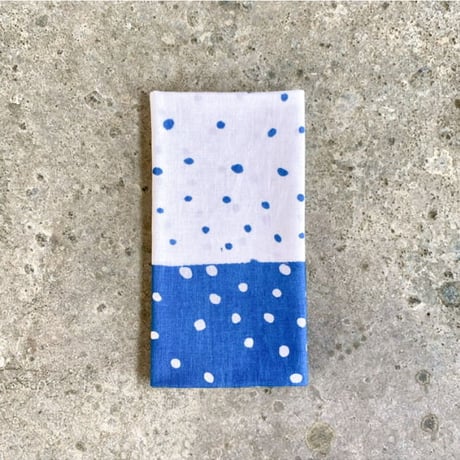Polka Dots Sash Tenugui (hand towel) -Light Blue-