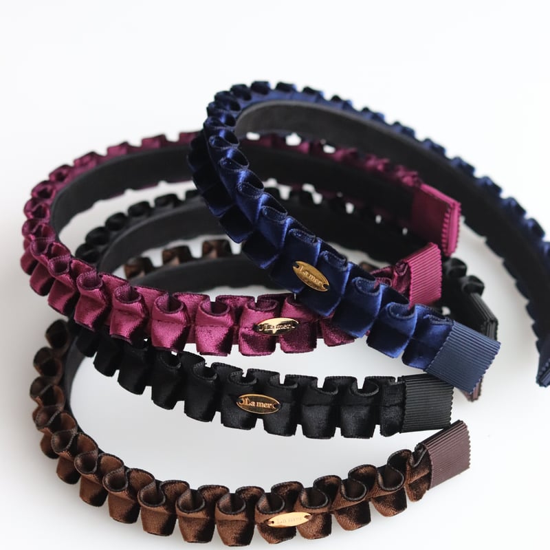 Elegant velvet head band -Narrow- AW | 𝐋𝐚 𝐦𝐞𝐫