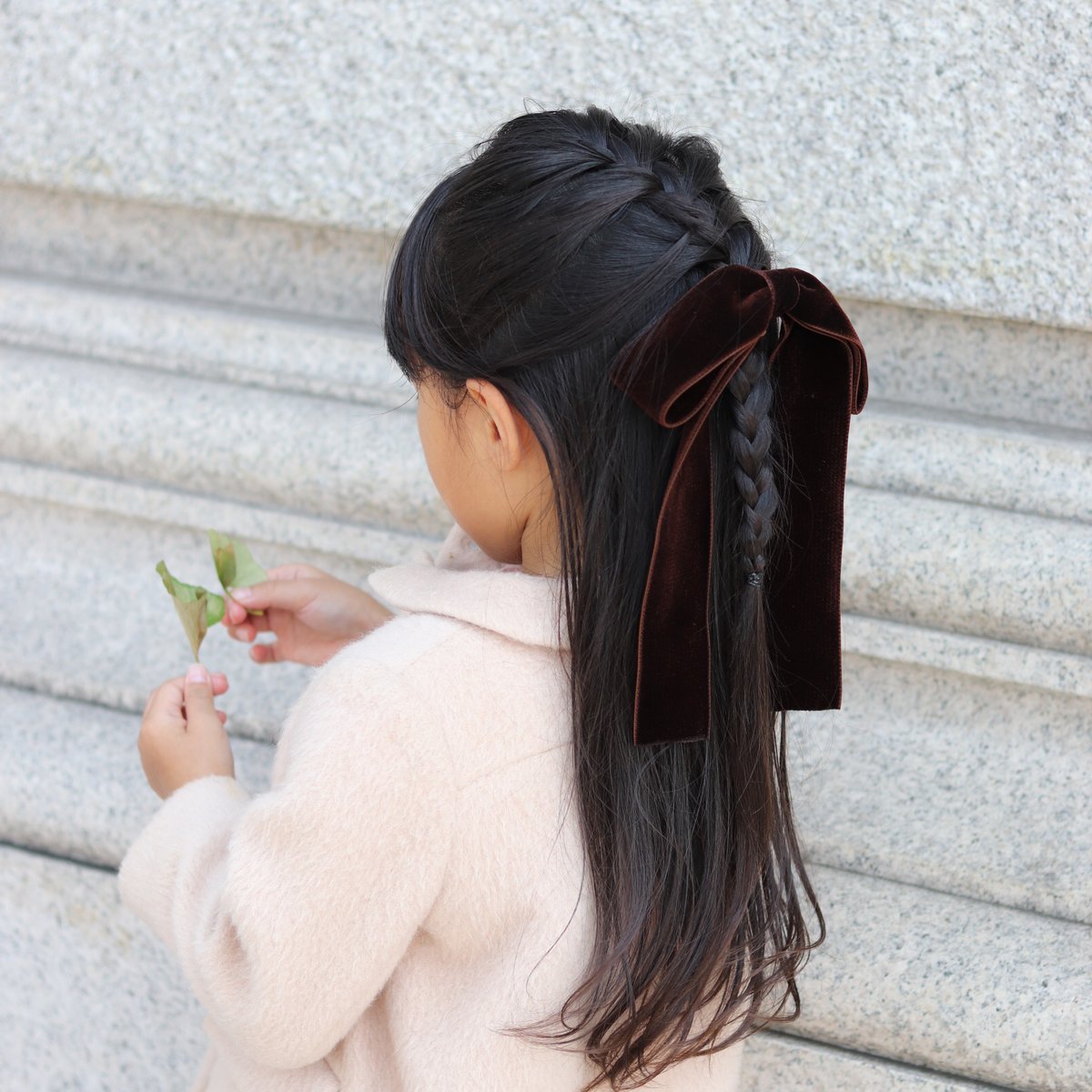 Velvet long ribbon tie -Large- | 𝐋𝐚 𝐦𝐞𝐫