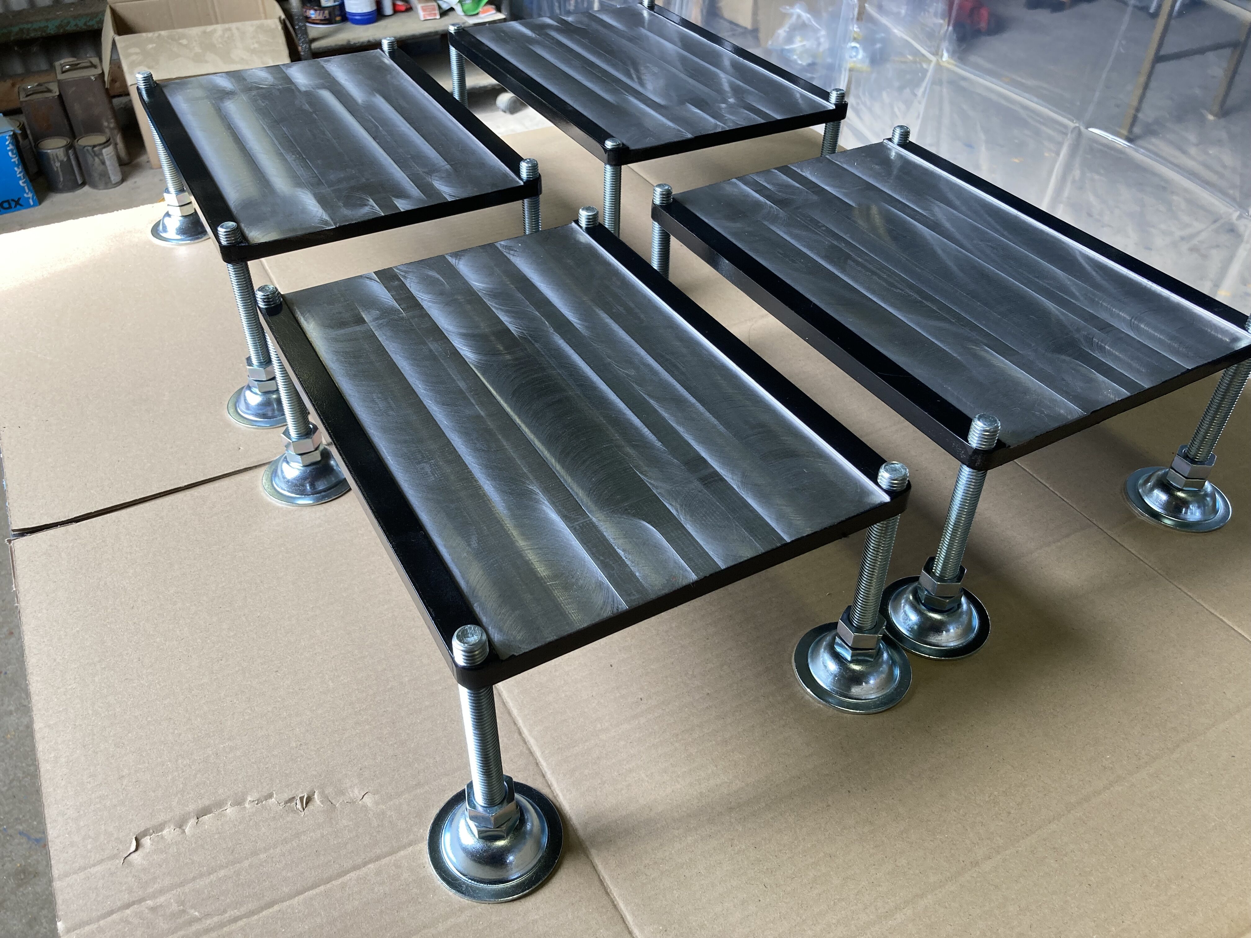 アライメント測定器具用定盤 4台セット ホイールアライメント/調整式/水平だし original
