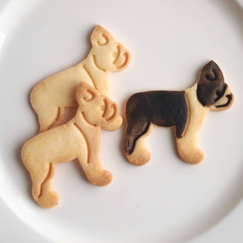 クッキー型 ボストンテリア横向き | めめぱん-memepan-
