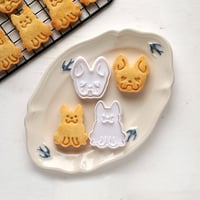 クッキー型　ミニフレブルセット（顔＆おすわり）