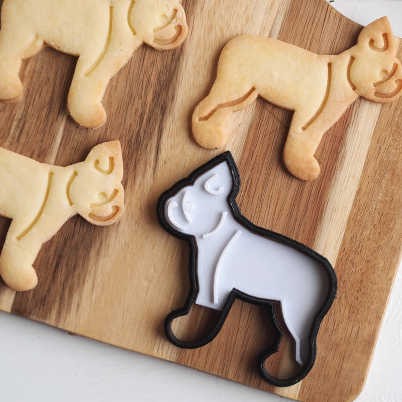 クッキー型 ボストンテリア横向き | めめぱん-memepan-
