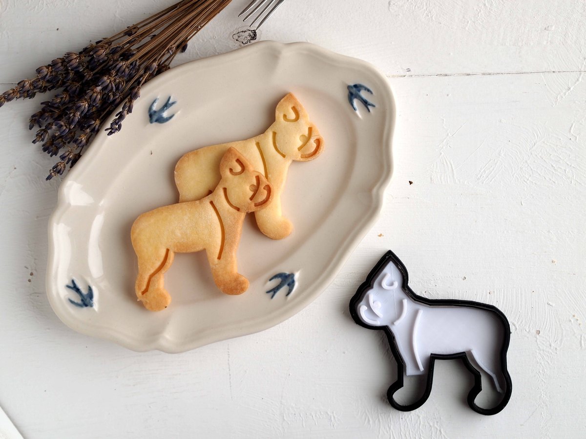 クッキー型 ボストンテリア横向き | めめぱん-memepan-