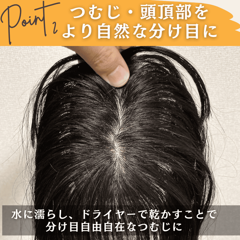 部分ウィッグ かつら 女性 部分 レディース 人毛100 ウィッグ 分け目