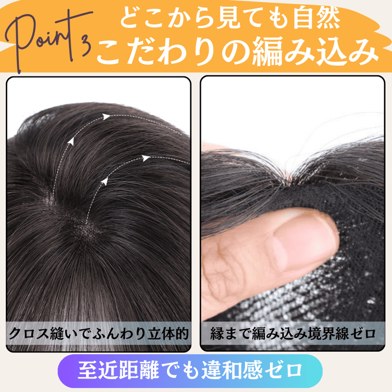 部分ウィッグ ヘアピース ポイントウィッグ 女性 レディース 人毛100