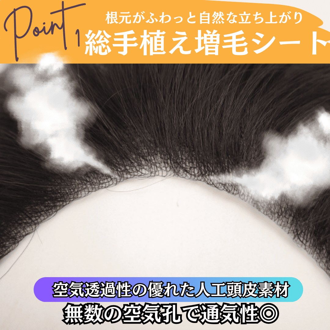 部分ウィッグ 貼るウィッグ 人毛100% 生え際 総手植え 貼る増毛 増毛