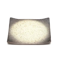 大堀相馬焼 いかりや窯 スクエアエッジ 皿 小(黒)