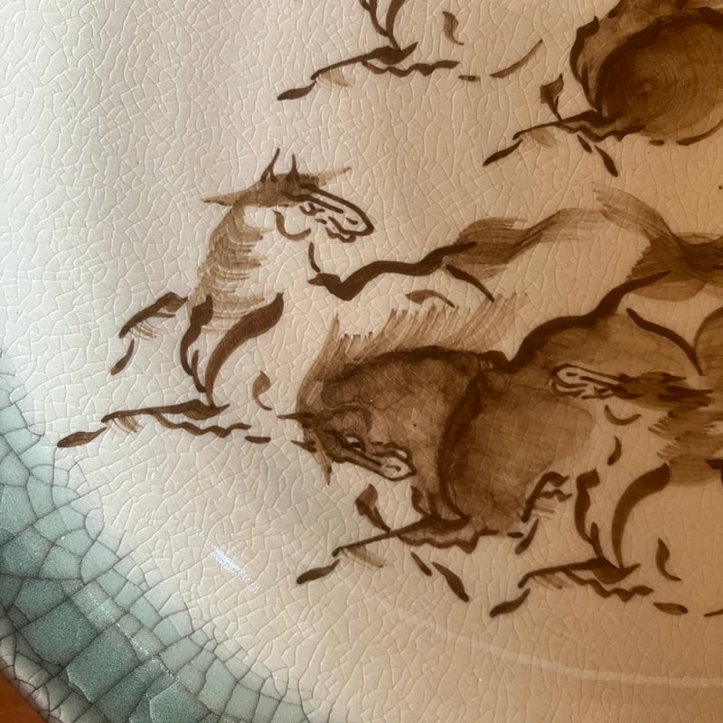 馬九行く絵皿 | 錨屋窯(いかりや商店)