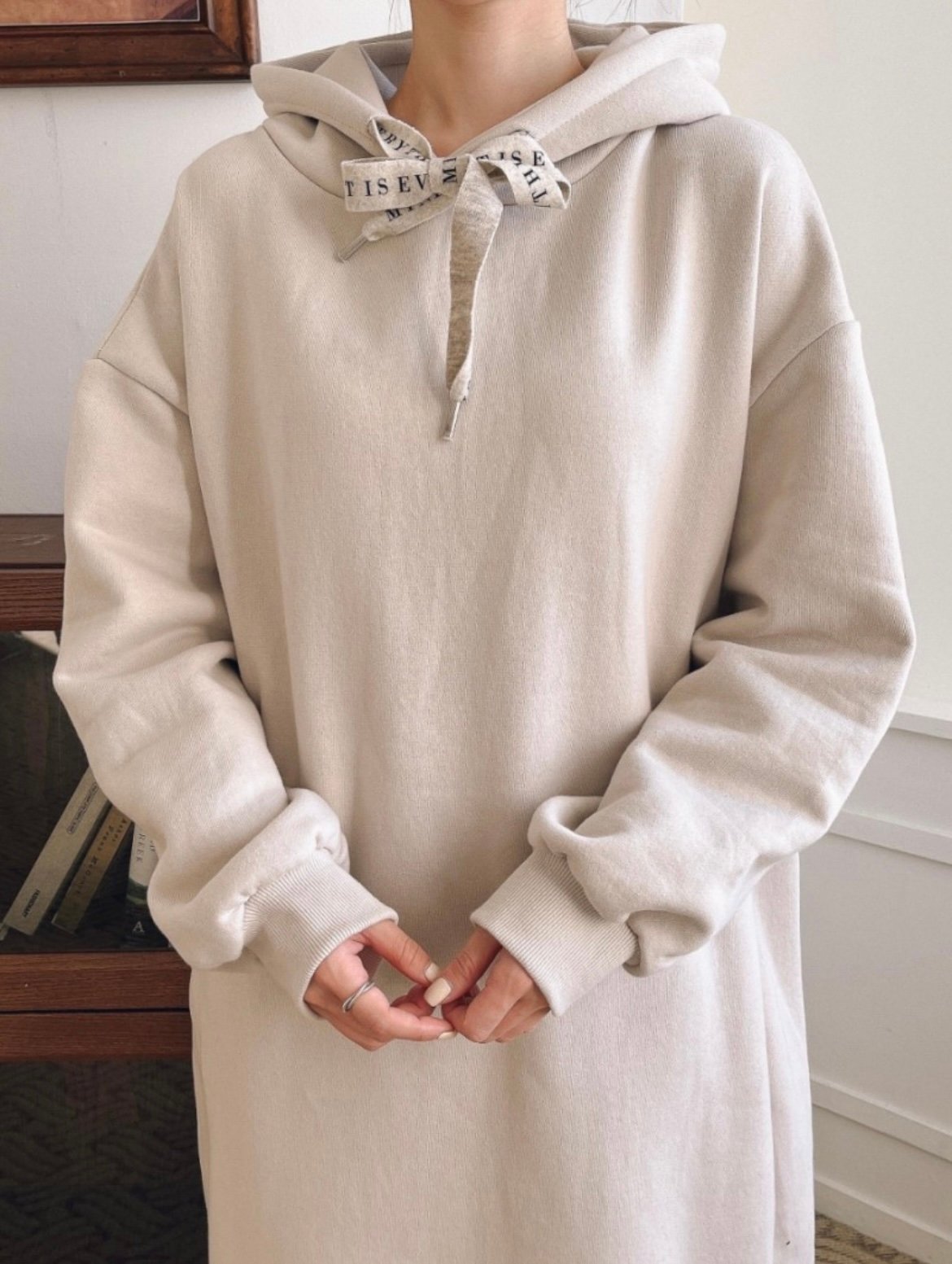 フード付き裏起毛ワンピース | boozi