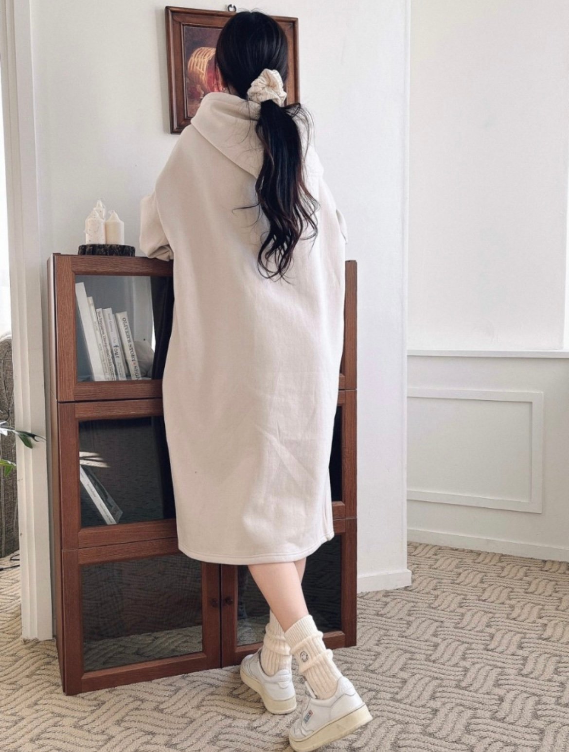 フード付き裏起毛ワンピース | boozi