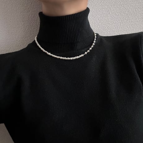 ［labradorite］  baby pearl necklace