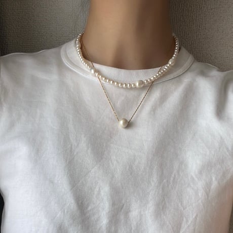 baroque perl  long necklace - 02