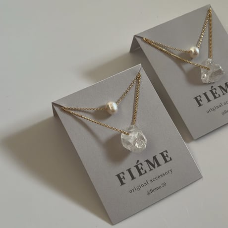 ［ quartz ］gold necklace