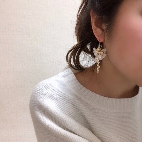 花束ピアス/イヤリング/サージカルステンレス