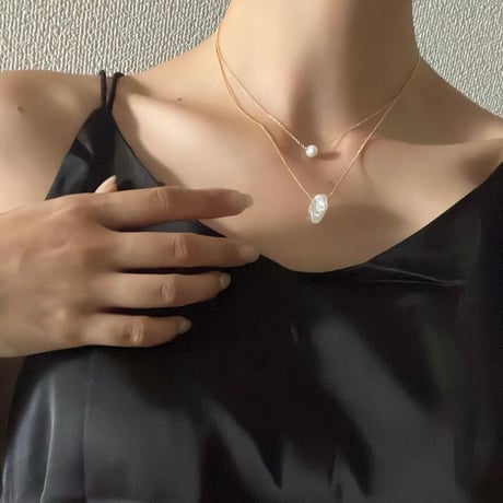 ［ quartz ］gold necklace