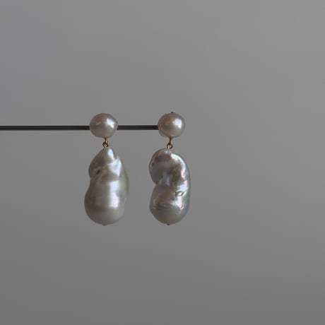 large baroque perl earrings