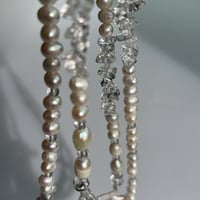 quartz   pearl  necklace