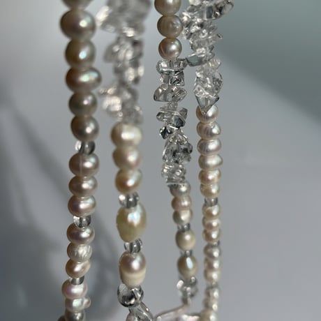 quartz   pearl  necklace