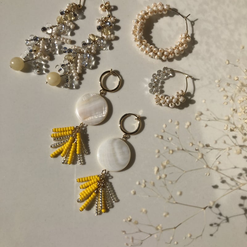 つぶつぶ実のロングピアス/イヤリング/サージカルステンレス | FIÉME