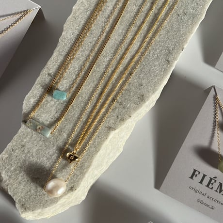 ［ Larimar × agate ］necklace