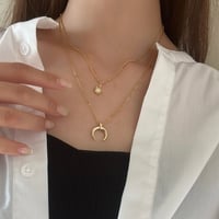 ［gold］moon  necklace
