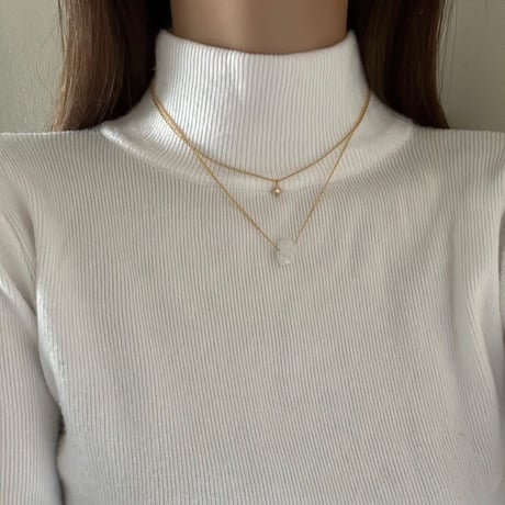 ［ quartz ］gold necklace