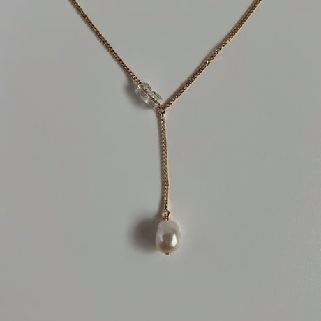tiny drop pearl necklace