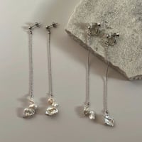 long perl pierce / earring
