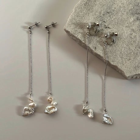 long perl pierce / earring