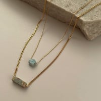 ［ Larimar × agate ］necklace