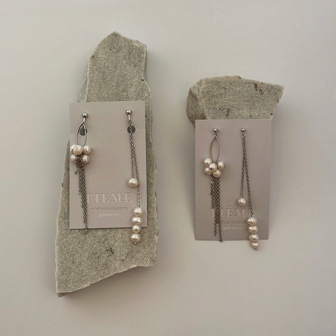 【さわこさま専用】ete パールロングチェーンピアス アコヤ真珠 K10PG ロングチェーンピアス ラウンド ホワイト 5