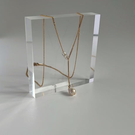 tiny drop pearl necklace