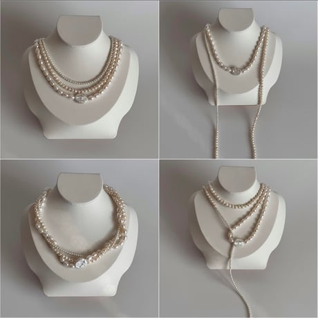 ［9way］" Étoffe " - perl  necklace