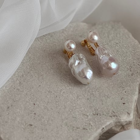 large baroque perl earrings