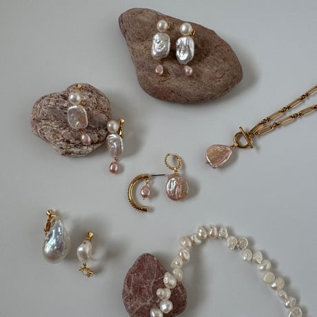［pink perl］mantel necklace