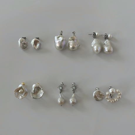 opal star motif pierce / earring