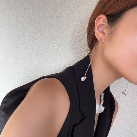 long perl pierce / earring