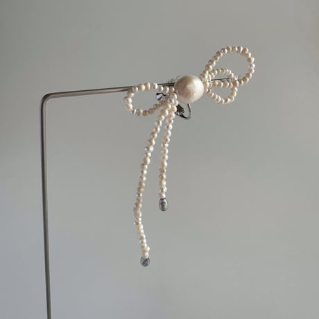Aria - ribbon motif  pierce / earring