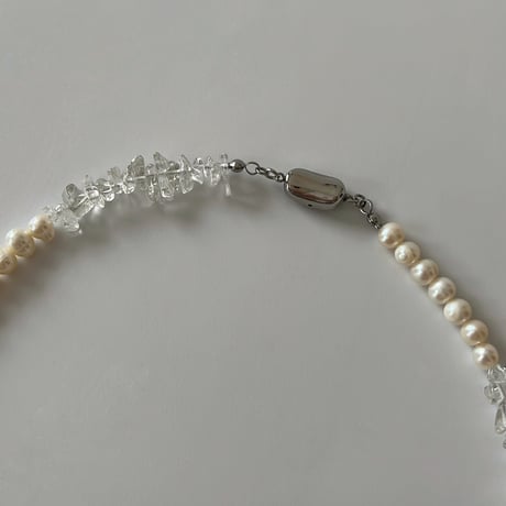 quartz   pearl  necklace
