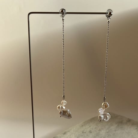 long perl pierce / earring