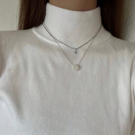 ［quartz  × star ］silver necklace